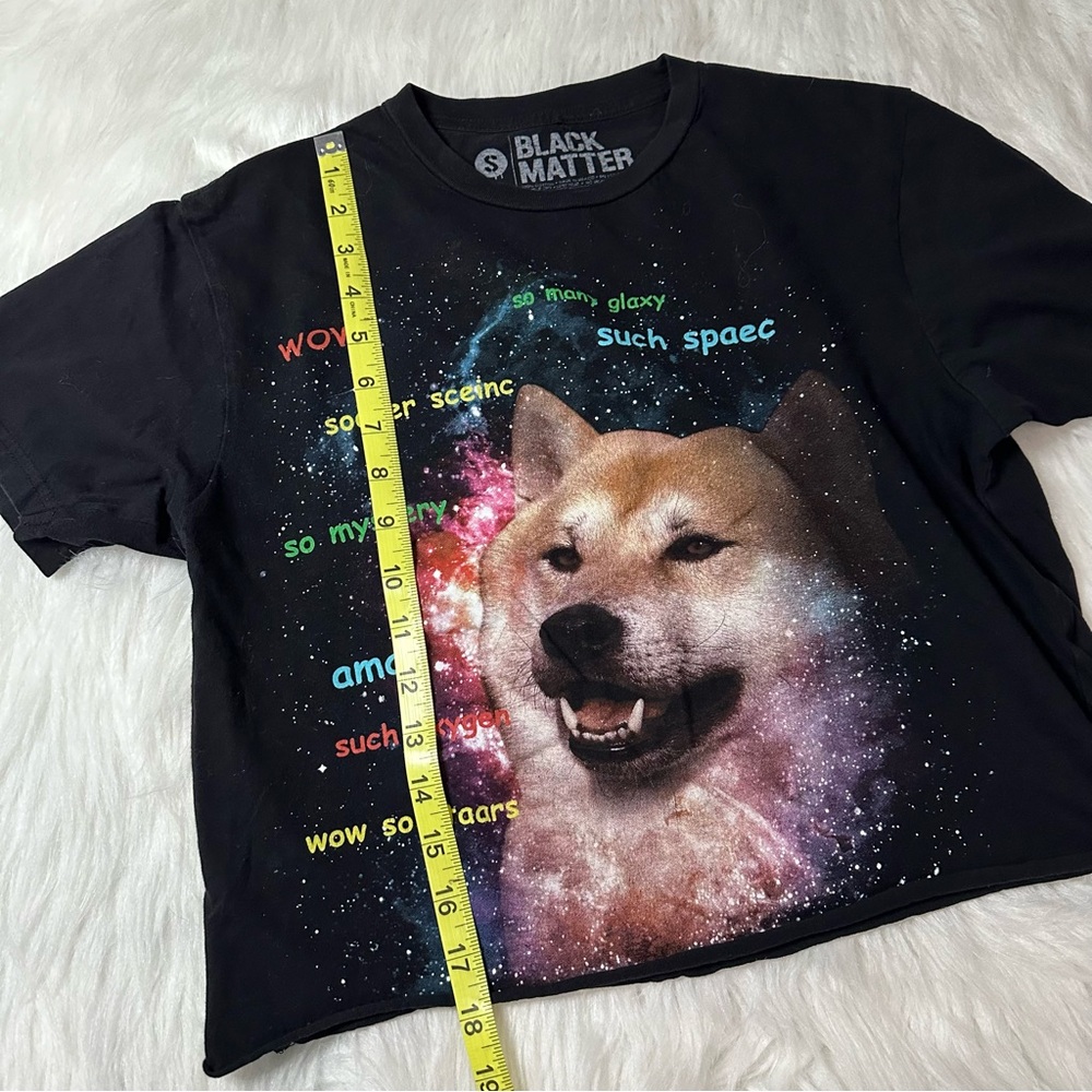 Black Matter Space Doge Graphic Meme Tee - Picture 5 of 5